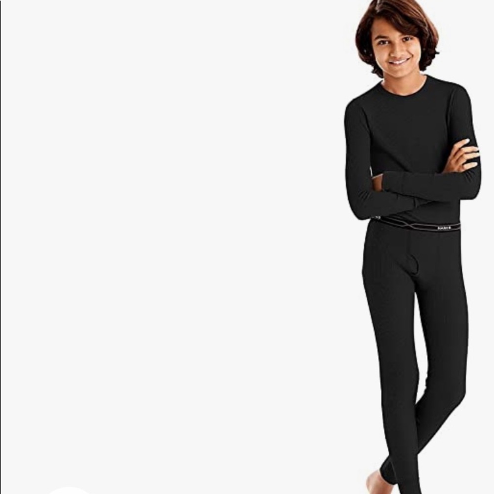 🆕✨XS Hanes Thermals Black